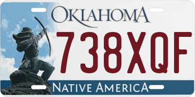 OK license plate 738XQF