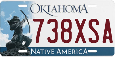 OK license plate 738XSA
