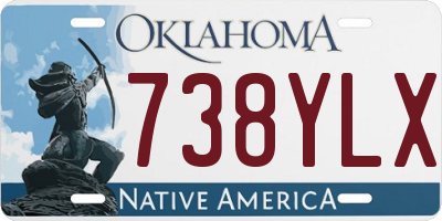 OK license plate 738YLX