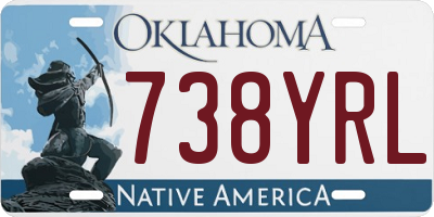 OK license plate 738YRL