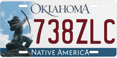 OK license plate 738ZLC
