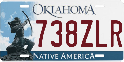OK license plate 738ZLR