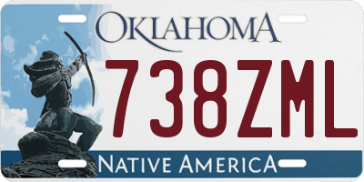 OK license plate 738ZML