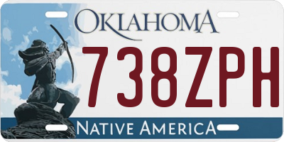 OK license plate 738ZPH