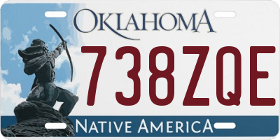 OK license plate 738ZQE