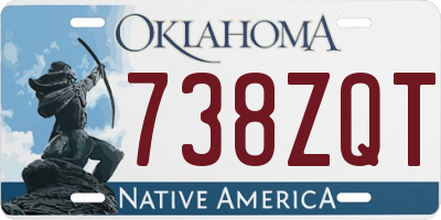 OK license plate 738ZQT