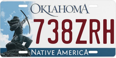 OK license plate 738ZRH