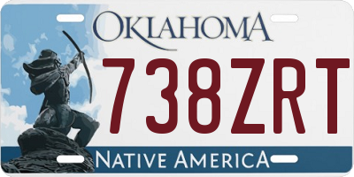 OK license plate 738ZRT