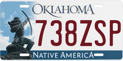 OK license plate 738ZSP
