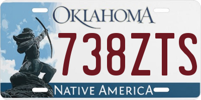 OK license plate 738ZTS