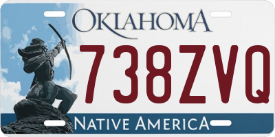 OK license plate 738ZVQ