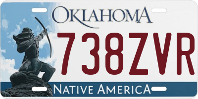 OK license plate 738ZVR