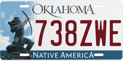 OK license plate 738ZWE