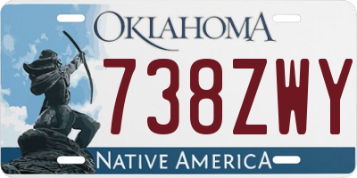 OK license plate 738ZWY