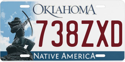 OK license plate 738ZXD