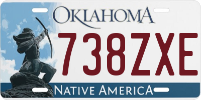 OK license plate 738ZXE