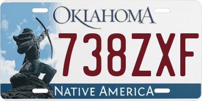 OK license plate 738ZXF