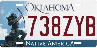 OK license plate 738ZYB