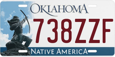 OK license plate 738ZZF