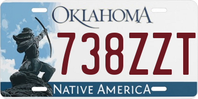 OK license plate 738ZZT