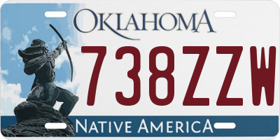 OK license plate 738ZZW