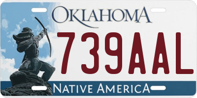 OK license plate 739AAL
