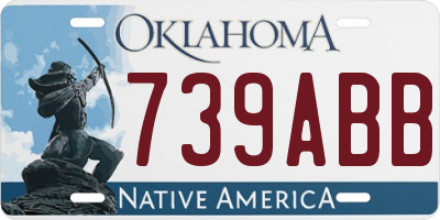 OK license plate 739ABB