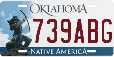 OK license plate 739ABG