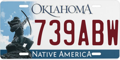 OK license plate 739ABW