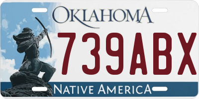OK license plate 739ABX