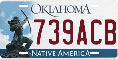 OK license plate 739ACB