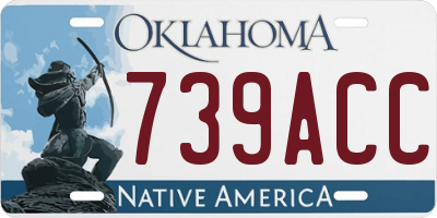 OK license plate 739ACC