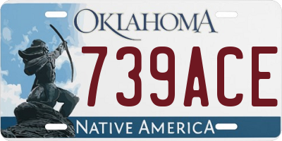 OK license plate 739ACE
