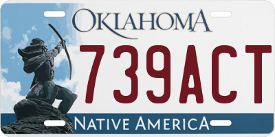 OK license plate 739ACT