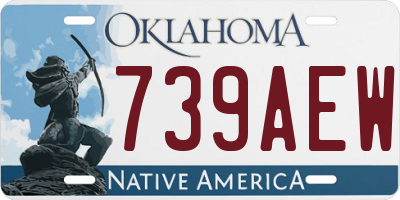 OK license plate 739AEW