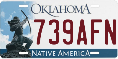 OK license plate 739AFN