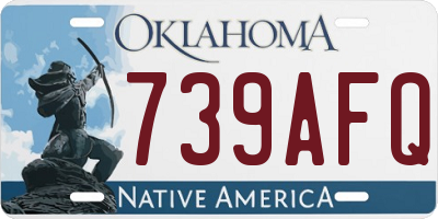 OK license plate 739AFQ