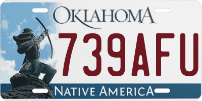 OK license plate 739AFU