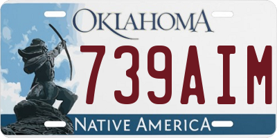 OK license plate 739AIM