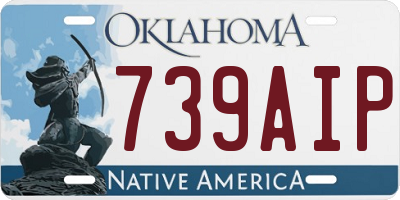 OK license plate 739AIP