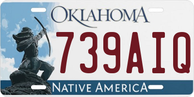 OK license plate 739AIQ