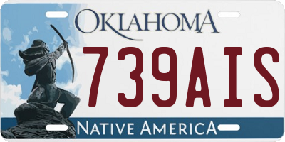 OK license plate 739AIS