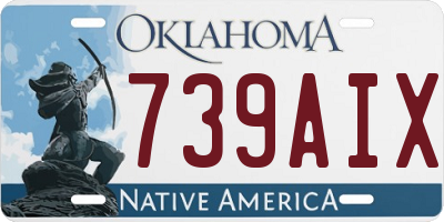 OK license plate 739AIX