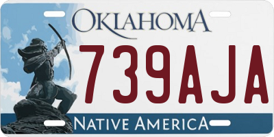 OK license plate 739AJA