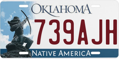 OK license plate 739AJH
