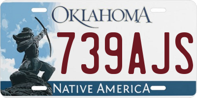 OK license plate 739AJS