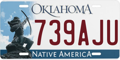 OK license plate 739AJU