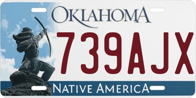 OK license plate 739AJX