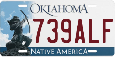 OK license plate 739ALF