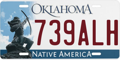 OK license plate 739ALH
